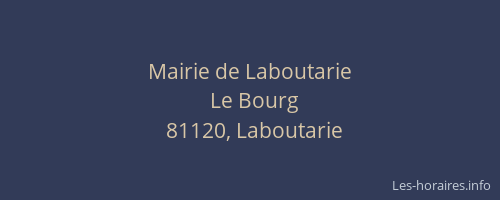 Mairie de Laboutarie