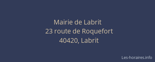 Mairie de Labrit