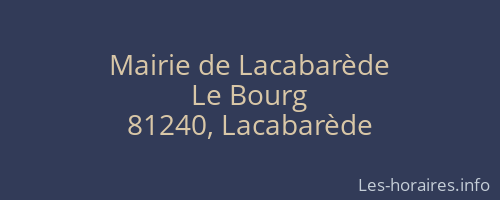 Mairie de Lacabarède