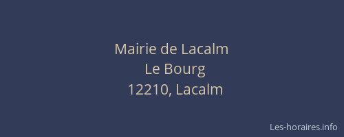Mairie de Lacalm