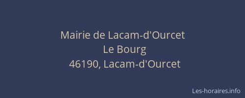 Mairie de Lacam-d'Ourcet