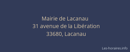 Mairie de Lacanau