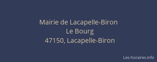 Mairie de Lacapelle-Biron