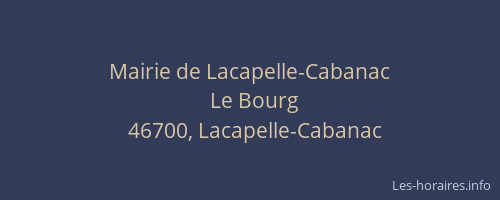 Mairie de Lacapelle-Cabanac
