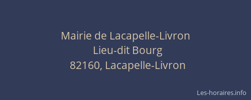 Mairie de Lacapelle-Livron