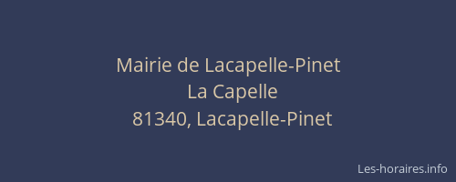 Mairie de Lacapelle-Pinet