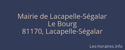 Mairie de Lacapelle-Ségalar