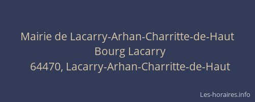 Mairie de Lacarry-Arhan-Charritte-de-Haut