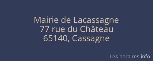 Mairie de Lacassagne