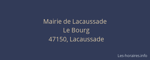 Mairie de Lacaussade