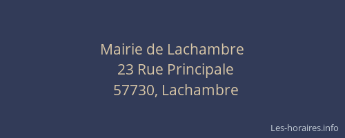Mairie de Lachambre