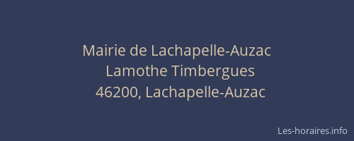 Mairie de Lachapelle-Auzac