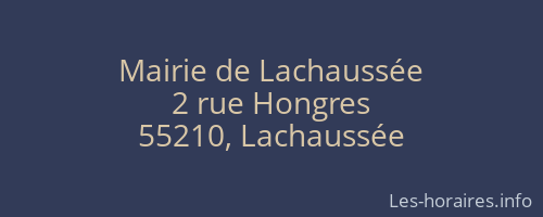 Mairie de Lachaussée