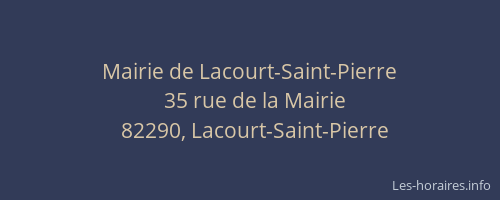 Mairie de Lacourt-Saint-Pierre