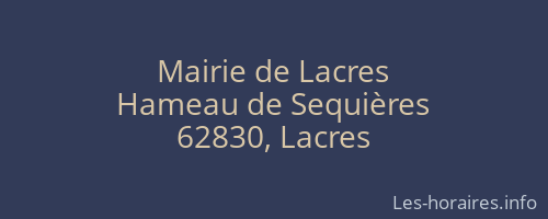 Mairie de Lacres