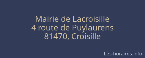 Mairie de Lacroisille