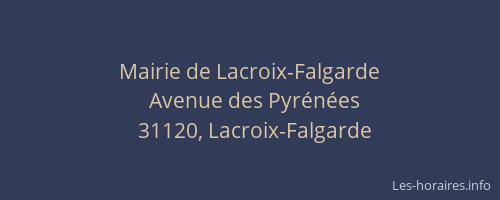 Mairie de Lacroix-Falgarde