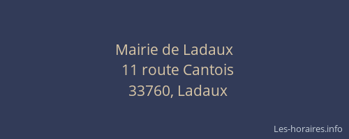 Mairie de Ladaux
