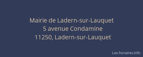 Mairie de Ladern-sur-Lauquet