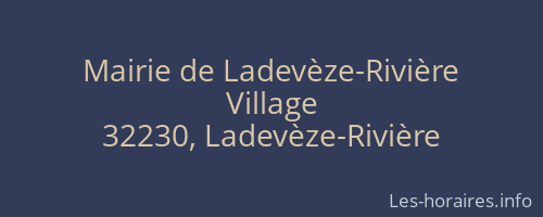 Mairie de Ladevèze-Rivière