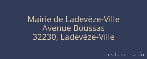 Mairie de Ladevèze-Ville