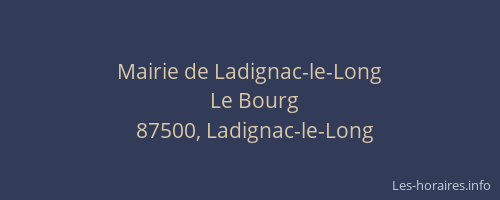 Mairie de Ladignac-le-Long