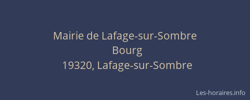 Mairie de Lafage-sur-Sombre