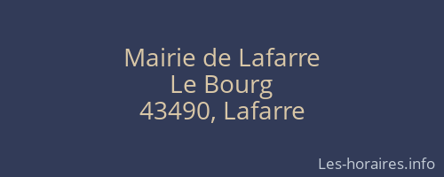 Mairie de Lafarre