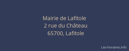 Mairie de Lafitole