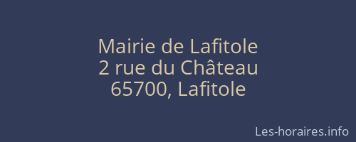 Mairie de Lafitole