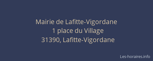 Mairie de Lafitte-Vigordane