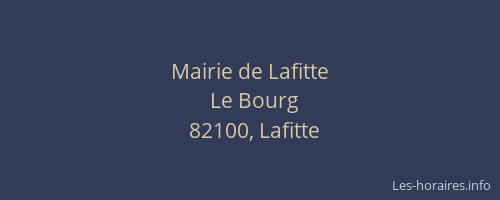 Mairie de Lafitte