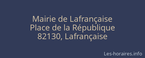 Mairie de Lafran&ccedil;aise