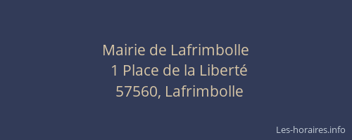 Mairie de Lafrimbolle