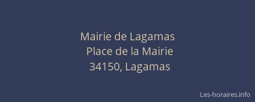 Mairie de Lagamas