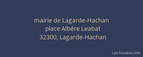mairie de Lagarde-Hachan