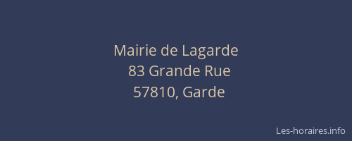 Mairie de Lagarde