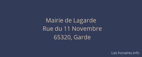 Mairie de Lagarde