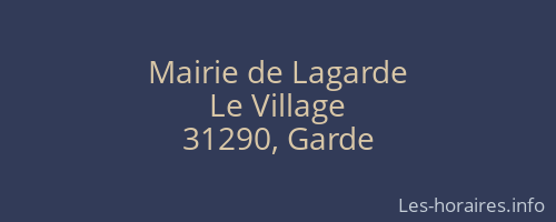 Mairie de Lagarde