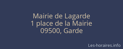 Mairie de Lagarde