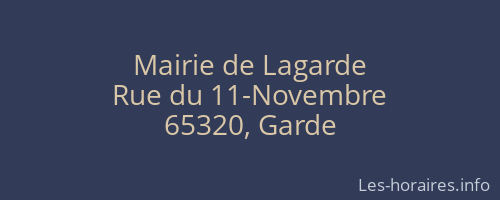 Mairie de Lagarde