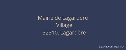 Mairie de Lagardère