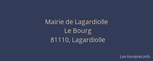 Mairie de Lagardiolle