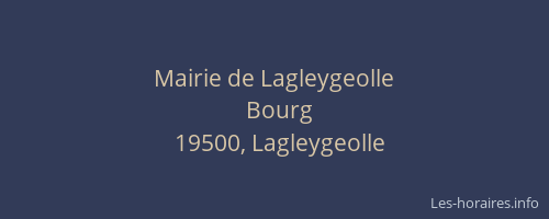 Mairie de Lagleygeolle