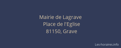 Mairie de Lagrave