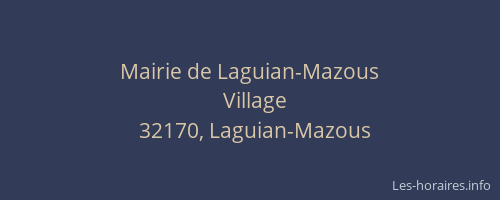 Mairie de Laguian-Mazous