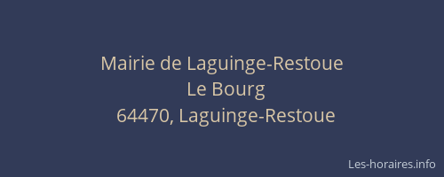 Mairie de Laguinge-Restoue