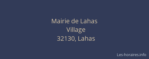 Mairie de Lahas
