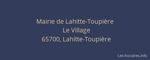 Mairie de Lahitte-Toupière