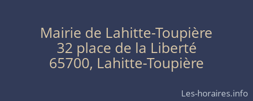 Mairie de Lahitte-Toupière